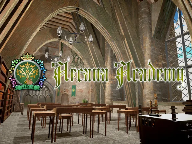 アルカナ学院の学習室