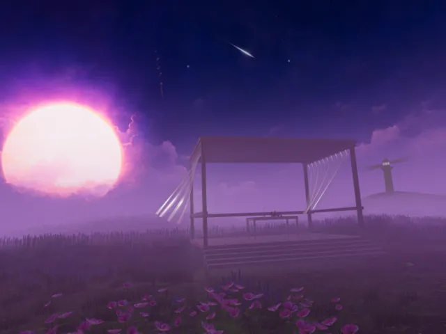 夏の果風秋の花桜 ~Dew on Lavender‚ Petals of Cosmos~ 夜Ver