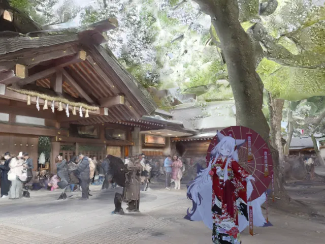 3DScan 熱田神宮 元旦のお参り