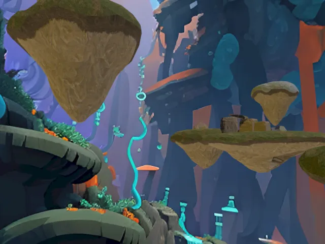 Surreal Floating Rocks