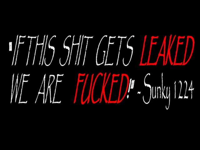 ＂if this stuff gets leaked we are done for＂ -Sunky