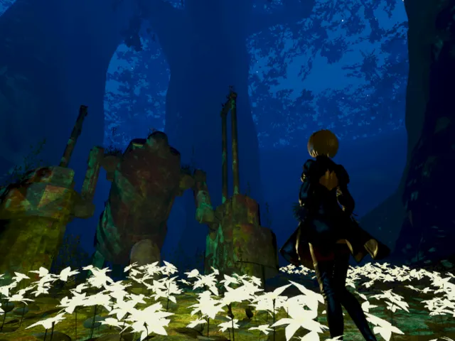 NieR Automata Forest Kingdom Night