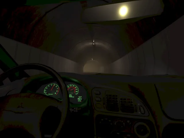 eclipse in tunnel scene