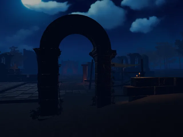 Ancient Ruins of a Courtyard