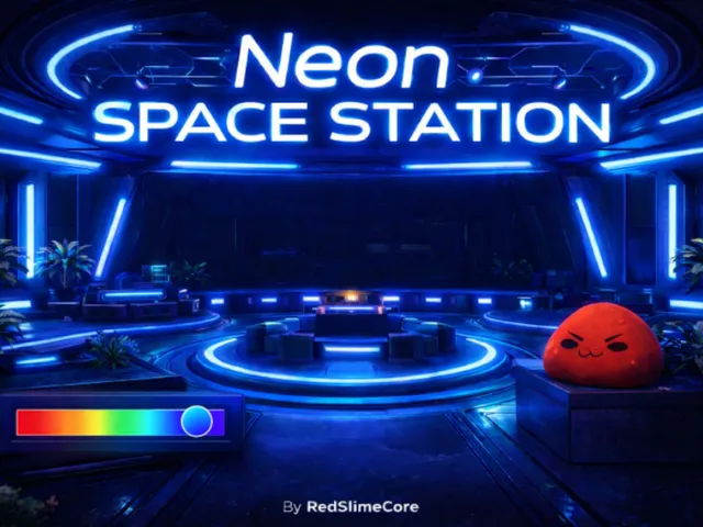 Neon Space Station
