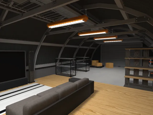 Simple hut room sample