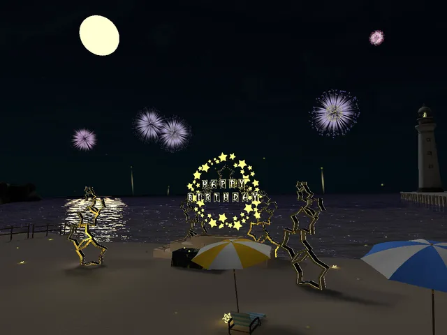 Rue-chan Night beach in Sunflower Summer