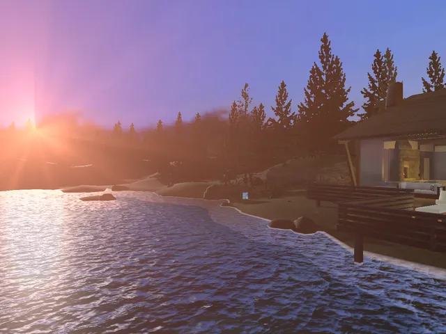 PSHome Lakeside Log Cabin
