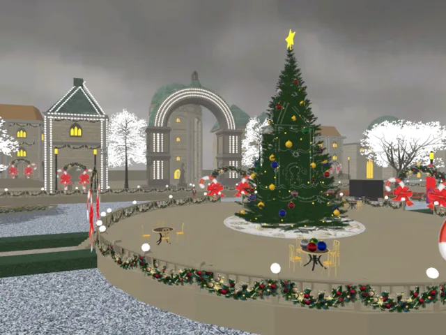 Christmas in Naboo Theed Courtyard