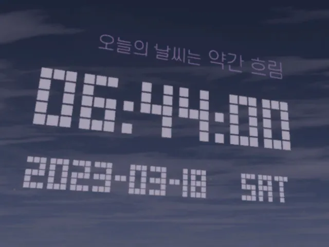 오늘의 날씨는 약간 흐림