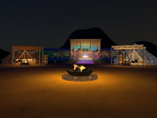 夜の湖畔でグランピング-camping by the Lake-