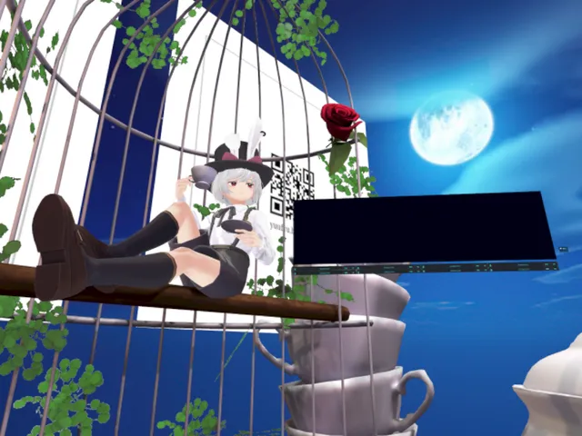 キャロルくんを眺めながら作業するワールド