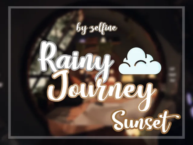 Rainy Journey in Sunset