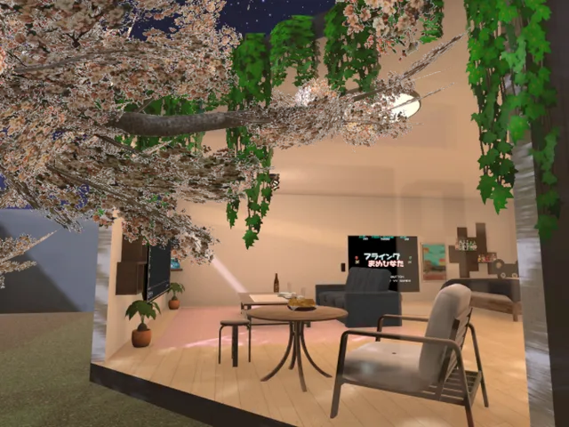 桜の見える小さなお部屋。