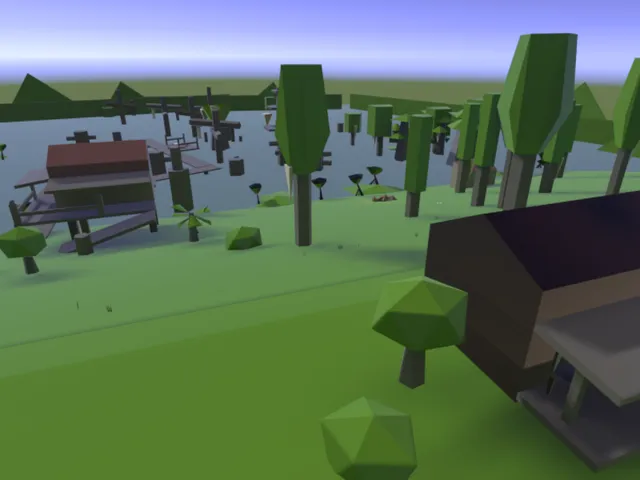 Low Poly Bayou Swamp