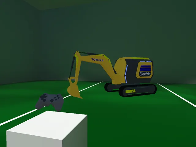 未来の現場 electric backhoe