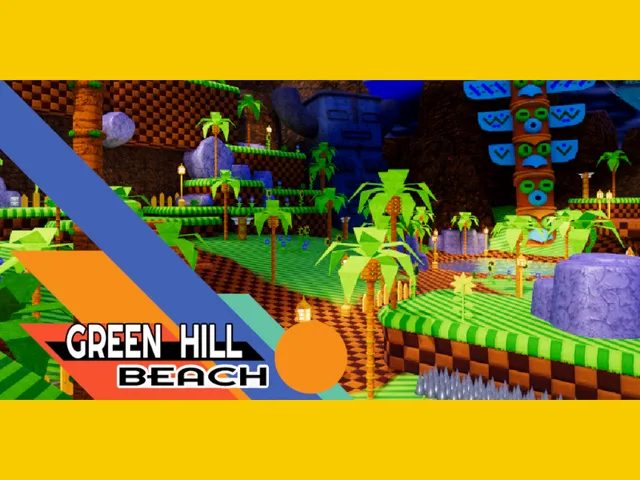 （LCD） Green Hill Beach - Sonic World
