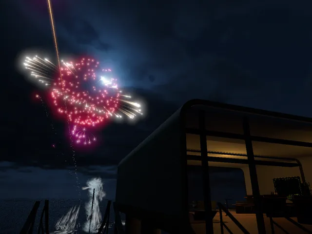 FireworksBeach【鮮花が空に咲き乱れる浜辺】