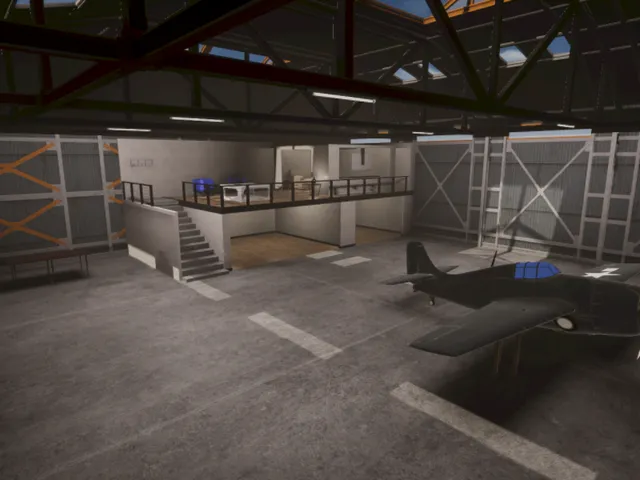 Hanger on a airfield