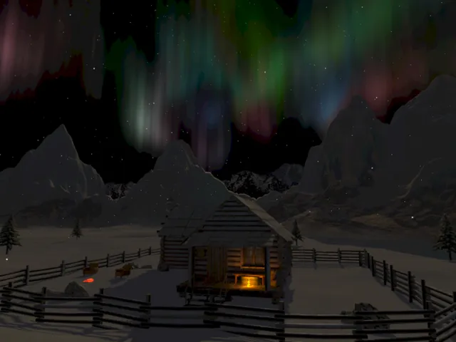 Aurora Winter Snow Cabin - Altspace - by DesignerGirl_UK