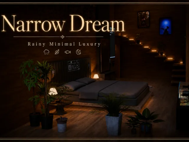 Narrow Dream Rainy Minimal Luxury