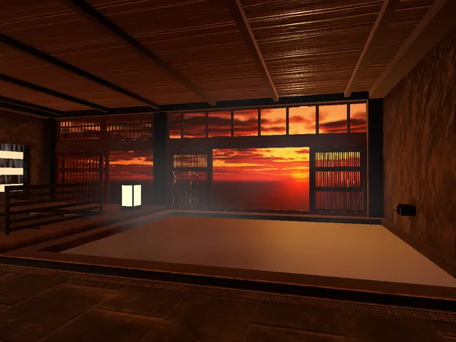 spa - sunset