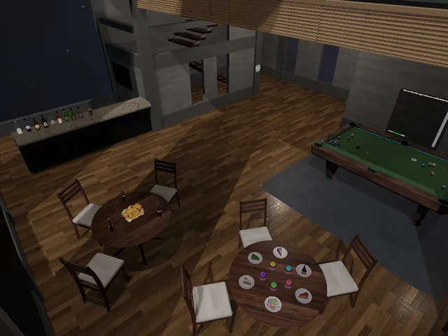 星夜に沈むホームバー