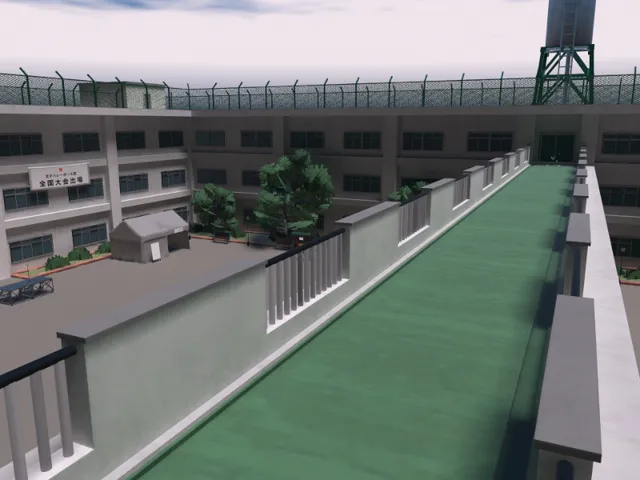 衣装集会で使った学校の中庭 - School Yard for meet-up