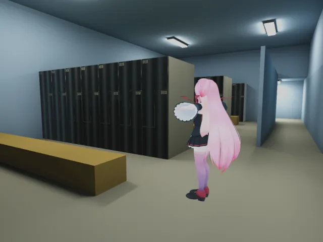 high school gym locker room