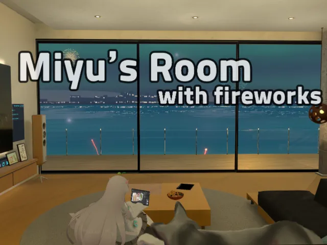 Miyu's Room with fireworks