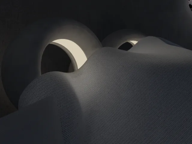 Eggshell Lounge˸ Adjustable Light Volumes