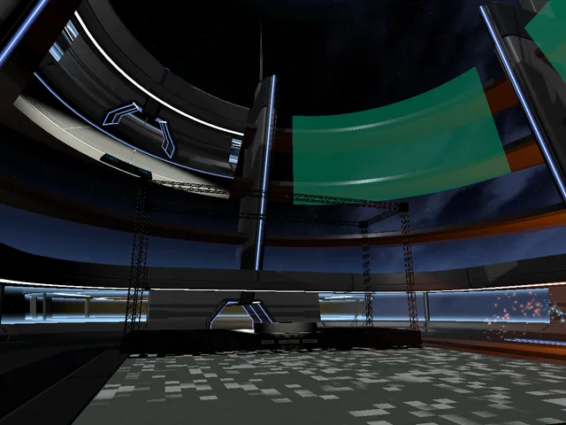 Cyber-punk dance stage