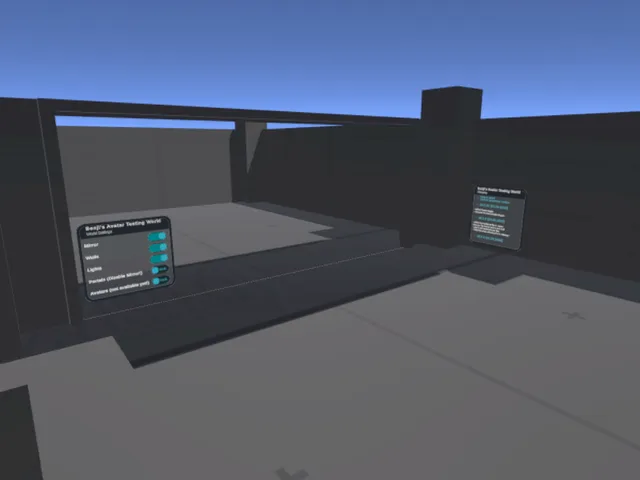 Benji's Avatar Testing World