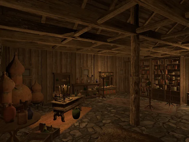 Yennefer's room in Skellige