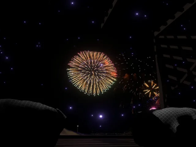 terrace for watching fireworks