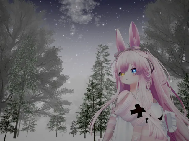 星空と雪