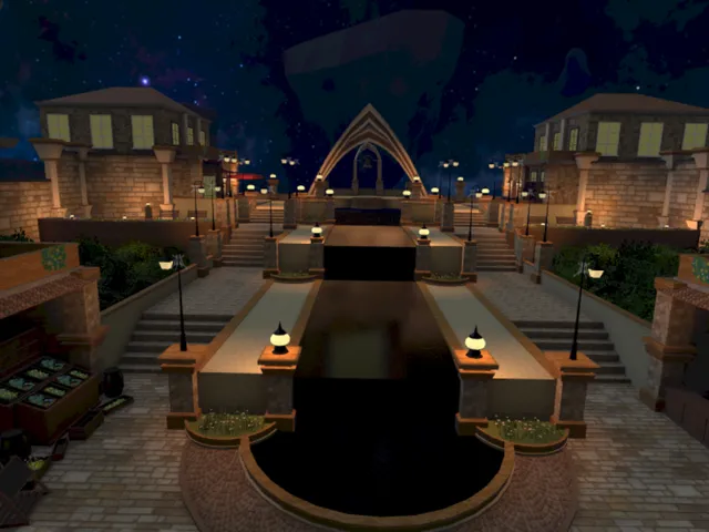 Market Place at night