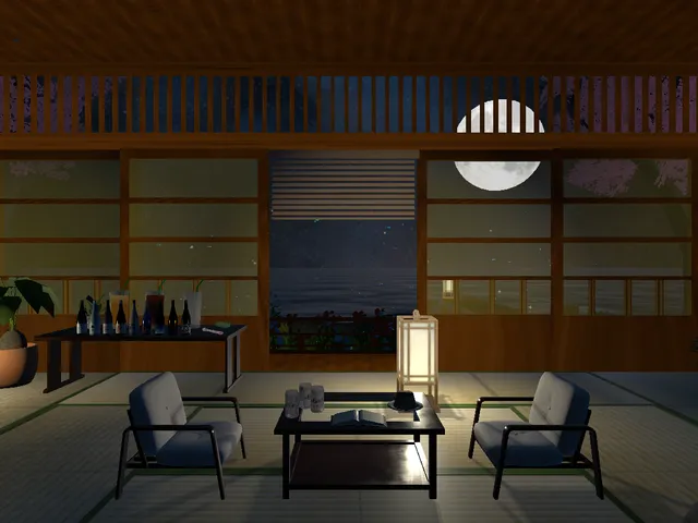 海中小島 （夜） -the island of sea （night）-