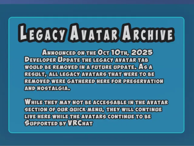 Legacy Avatar Archive