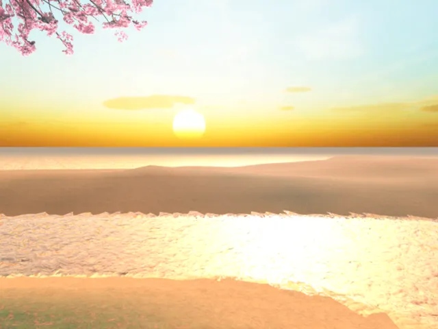 夕雨の中に