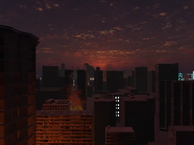 Cosy apartment during a Kaiju attack․