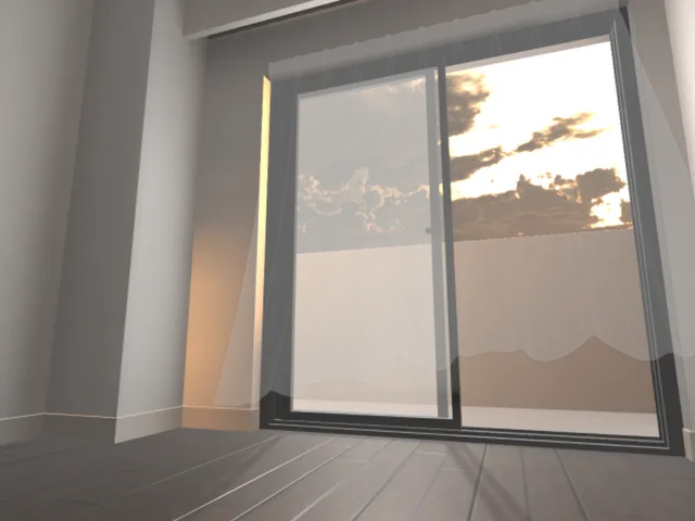 夕日の部屋