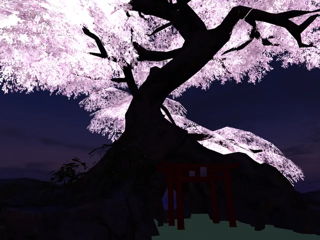 Giant cherry tree island