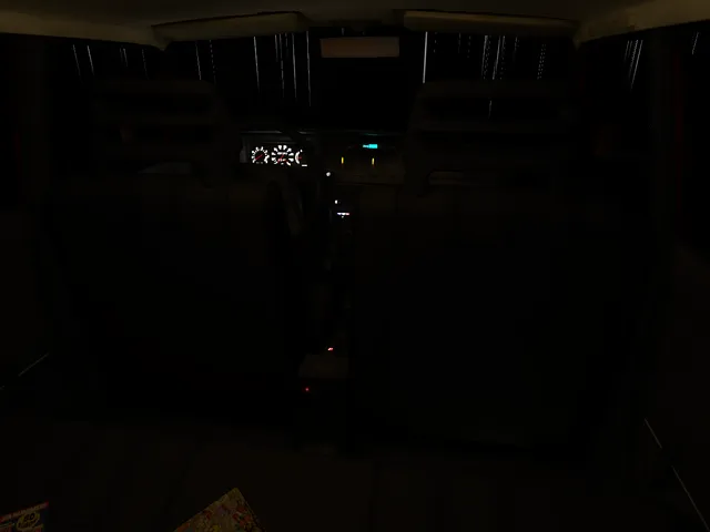 Volvo 240 Backseat in the Rain