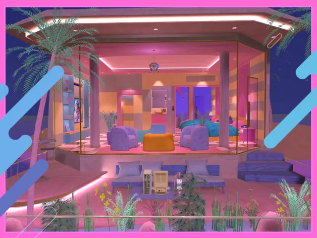 Vaporwave Relaxation Room