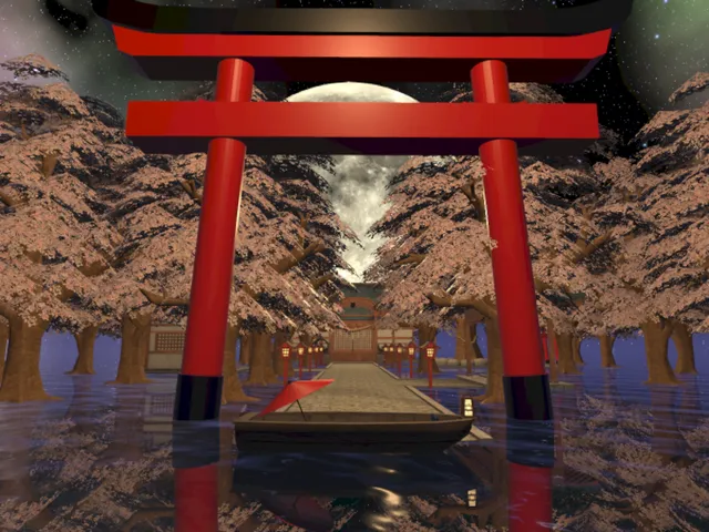 星月川稲荷神社 Inari Shrine "River Stars Moon "