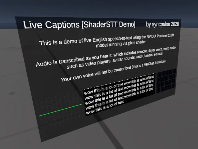 Speech to Text ［ShaderSTT Demo］