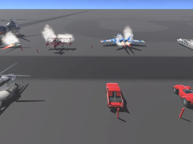 driving and flying world