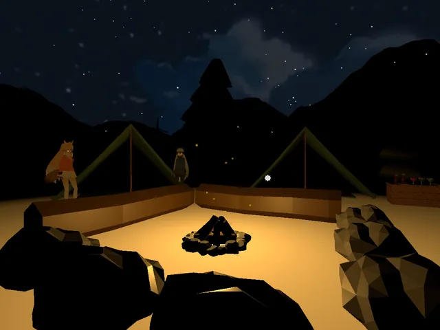 Snowing Night Camp