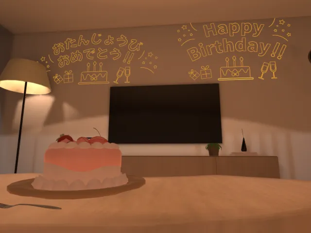 誕生日を祝うワールド
